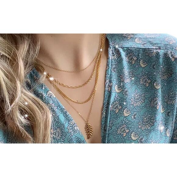 RETAIL $40 Kinsley Armelle Maker Collection Gold Curb Necklace*18K Plated*18" - Picture 2 of 2